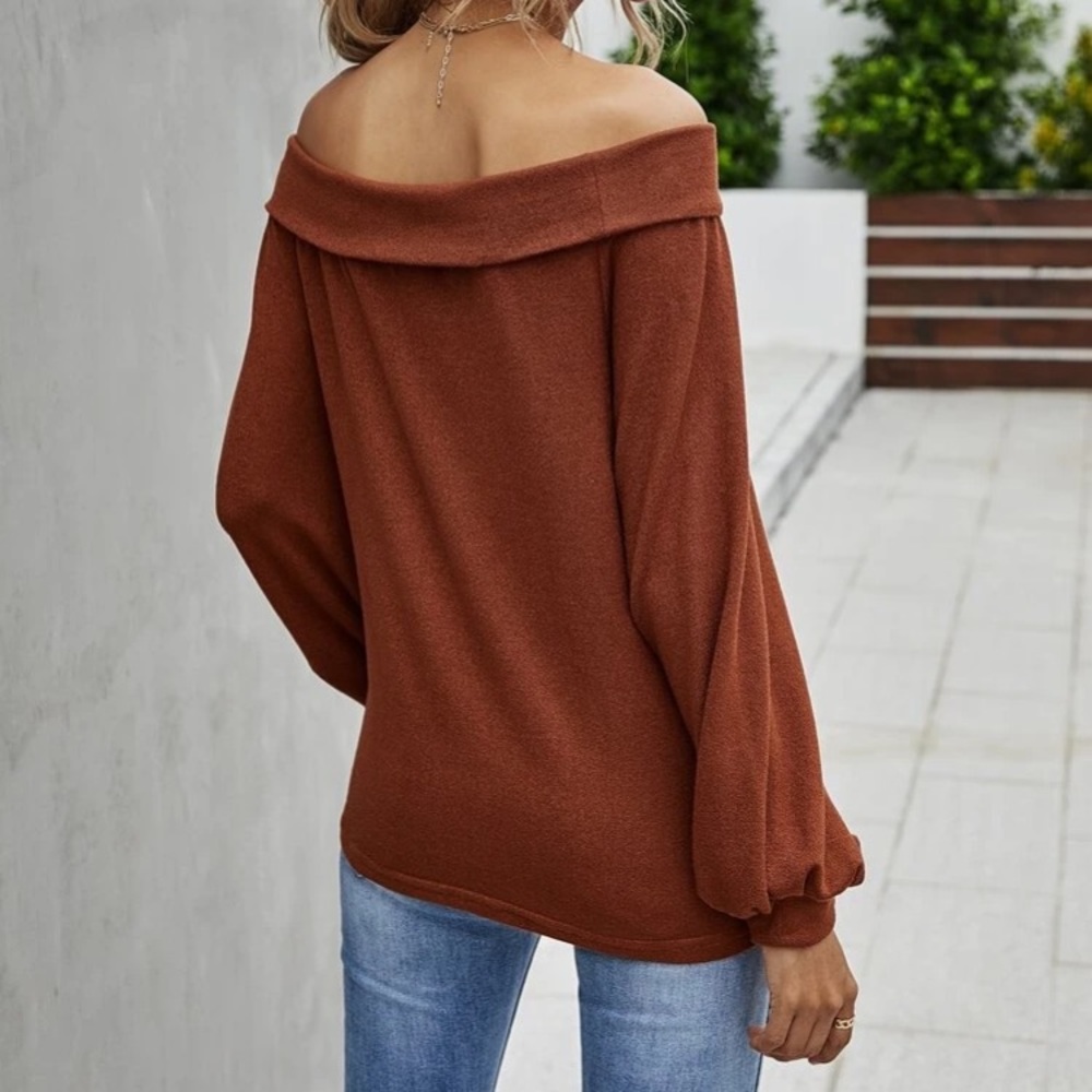 🔥LAST CHANCE🔥 Cinnamon Girl Off the Shoulder Top - Picture 3 of 5